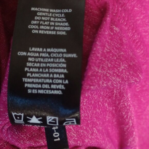 Buffalo David Bitton Womens L V-Neck Knit Sweater Fuchsia Poly/Viscose Blend - Picture 6 of 6